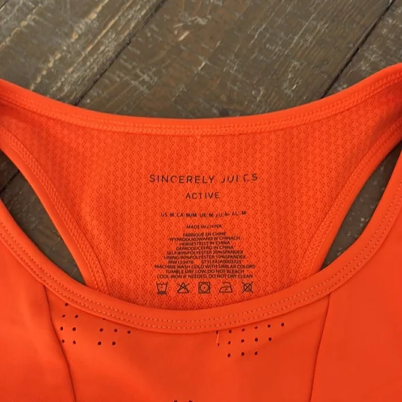 Sincerely Jules Orange Athletic Skort and Crop Top Set Active Tennis - Picture 4 of 11